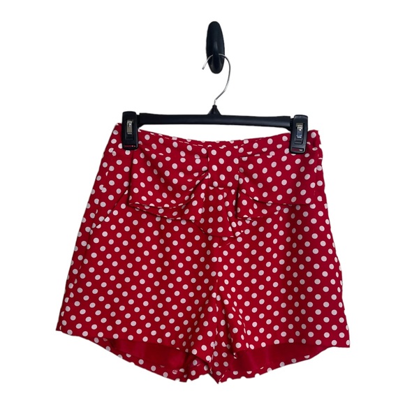 Disney Minnie Mouse LC Lauren Conrad Red White Polka Dot Bow Shorts Size XS - Picture 2 of 9